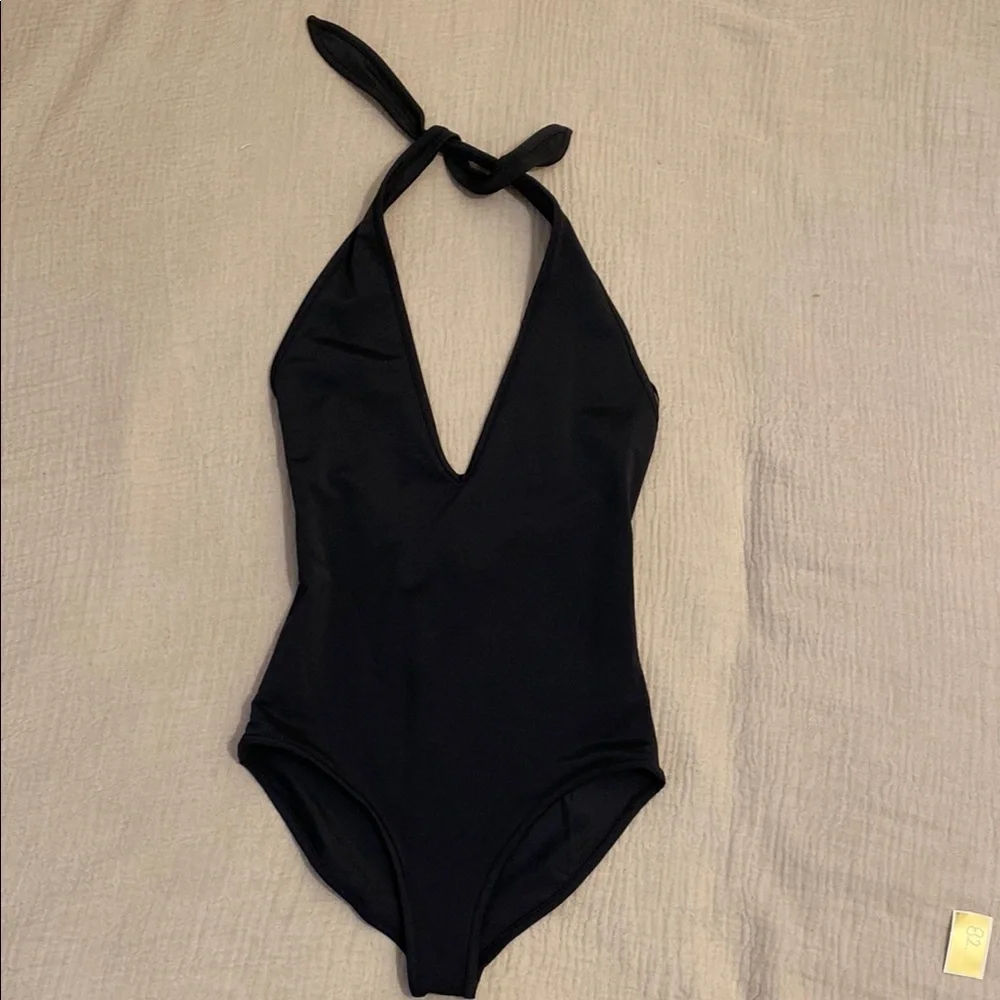 Wilfred Le Fou Black swimwear Halter One Piece. Size XS
